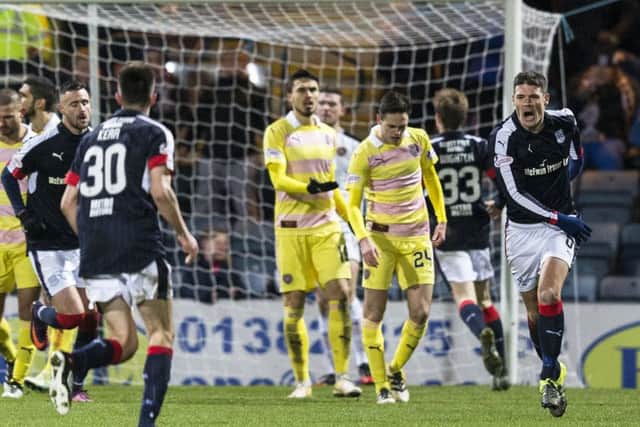 Dundee's Darren O'Dea celebrates his goal. Picture: Kenny Smith/SNS
