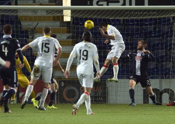 Partick's Kris Doolan scores Thistle's second goal. Picture: SNS