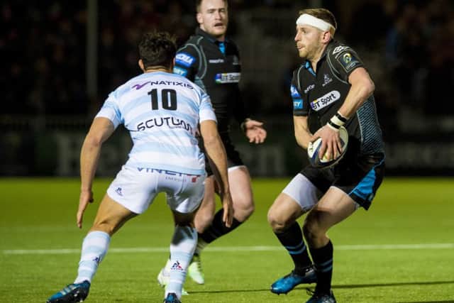 Glasgow Warriors' Finn Russell was outstanding in both wins over Racing 92. Picture: Paul Devlin/SNS