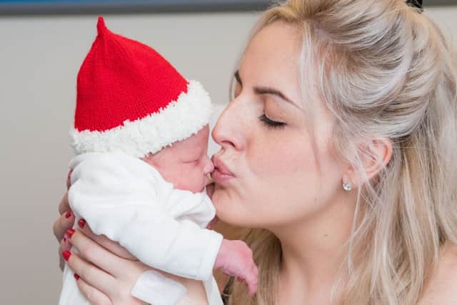 The first baby born on Christmas Day at the Royal Infirmary of Edinburgh was little Noel. Picture: Ian Georgeson