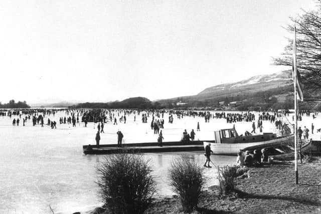 Curlers on the Lake of Menteith in 1979 - the last time a grand match was held outdoors in Scotland. PIC Ian Brand/TSPL.