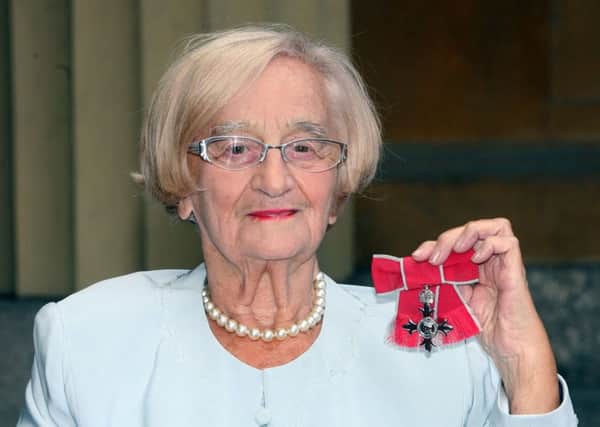 Liz Smith with her MBE for services to drama as the Royle Family actress has died aged 95 Picture: Lewis Whyld/PA Wire