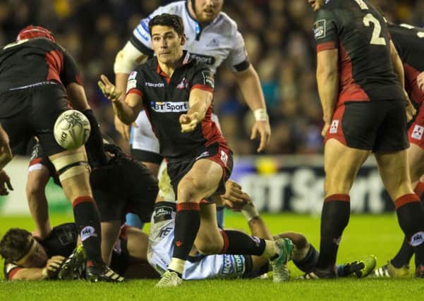 Sam Hidalgo-Clyne showed glimpses of his best form but was unable to prevent Edinburgh slipping to defeat against Glasgow. Picture: SNS Group/SRU
