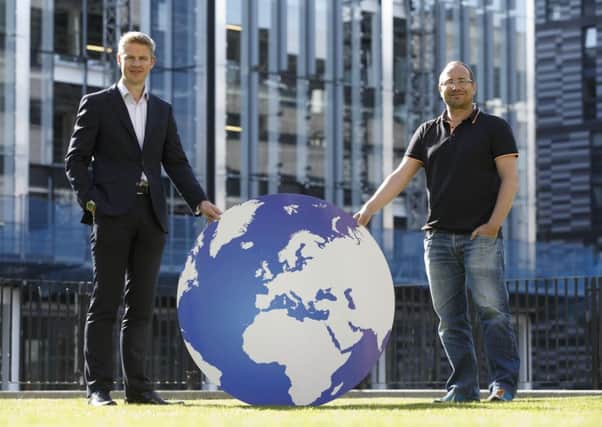 Nigel Eccles, left, and Gareth Williams, respective chiefs of FanDuel and Skyscanner, which both struck international deals in 2016. Picture: Robert Perry