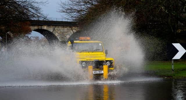 Flooding on the A9 earlier this year. Picture: TSPL