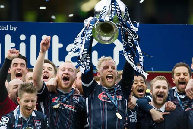 Ross County won the League Cup, their first major trophy, defeating Hibs in the final at Hampden. Picture: John Devlin