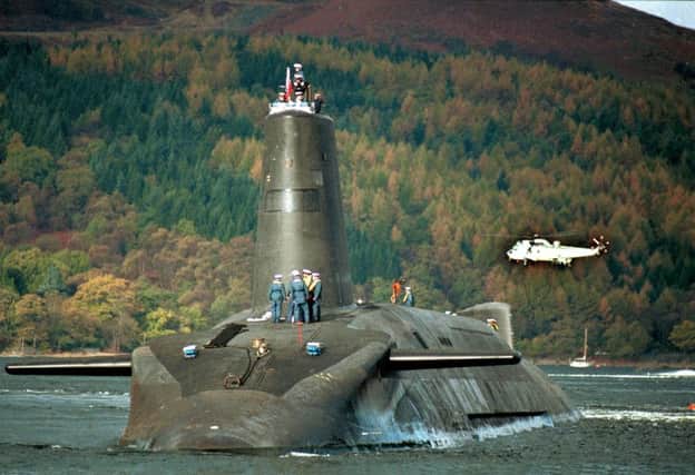 HMS Vanguard docked at Faslane in 2006. Newly released papers reveal Margaret Thatcher ordered security at the base to be stepped up following a break-in by protestors. Picture: Jeff Mitchell/Getty Images