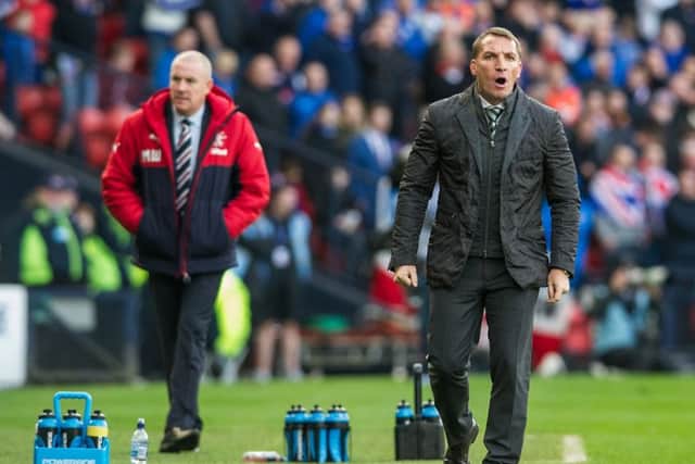 Celtic and Rangers will meet in the league for the second time this season at Ibrox on Saturday afternoon. Picture: John Devlin