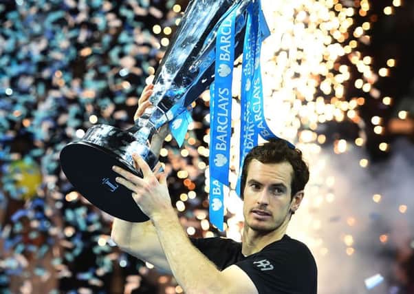 Murray raises the ATP World Tour Trophy after winning the mens singles final against Novak Djokovic in November to confirm his status a World number one. Picture: 
Glyn Kirk/Getty