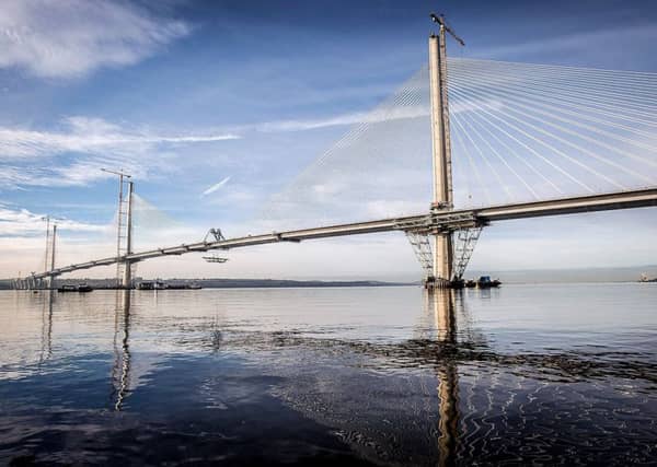 The £1.35bn Queensferry Crossing is due to open in May. Picture: Deadline News/Rex/Shutterstock