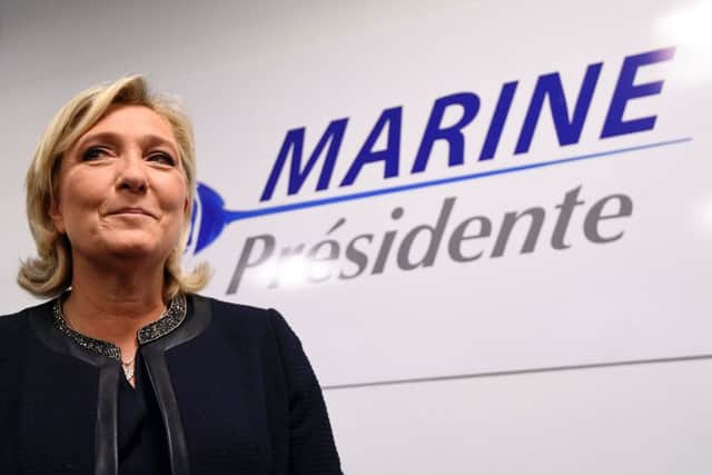 Marine Le Pen looks. Picture: Getty