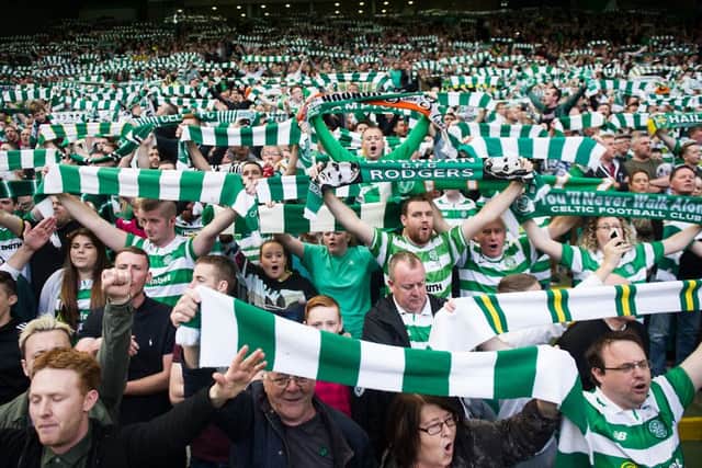 Celtic fans have been advised not to wear hard hats to the Old Firm derby. Picture: John Devlin