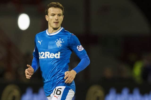 Midfielder
Andy Halliday In action for Rangers. Picture: SNS