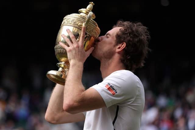 Andy Murray celebrates winning his second Wimbledon title in July 2016.  Picture: Andy Couldridge/PA Wire.