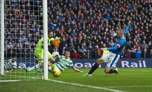 Rangers striker Kenny Miller opens the scoring. Picture: SNS