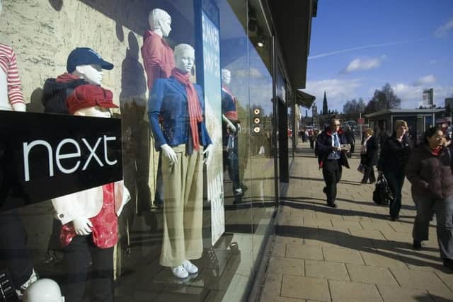 Full-price sales at Next are expected to have lifted by 2%. Picture: Ian Georgeson