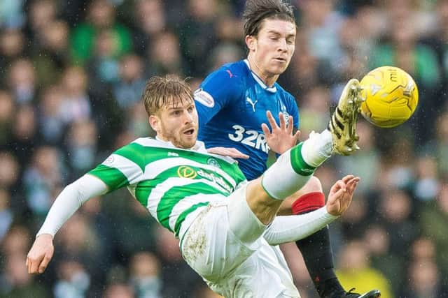 Celtic's Stuart Armstrong impressed in the win over Rangers and is close to a Scotland call-up, according to his manager. Picture: Craig Watson/PA Wire