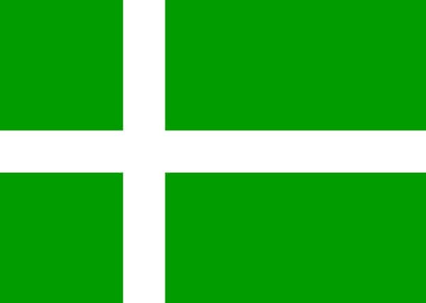 The recognisable green and white Scandinavian-style flag doesnt yet have legal recognition, despite its widespread use in the local community. Picture: Wikipedia