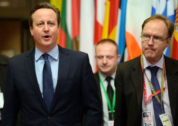 Britain's ambassador to the European Union, Sir Ivan Rogers, seen here with former prime minister David Cameron. Picture: Getty Images