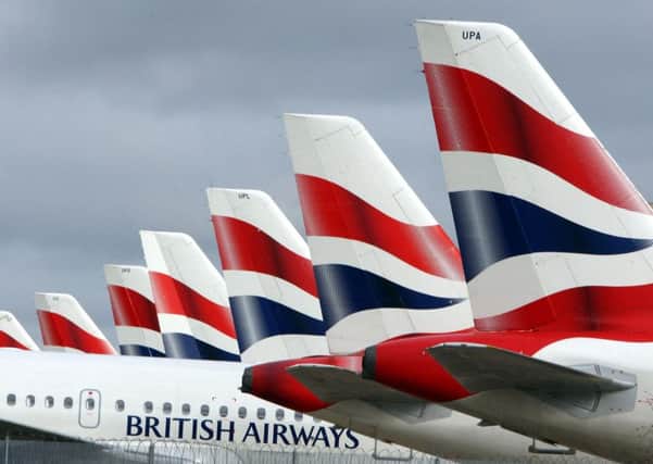 British Airways aircraft at Heathrow Airport, as British Airways cabin crew are to stage a 48-hour strike from January 10. Picture: Steve Parsons/PA Wire