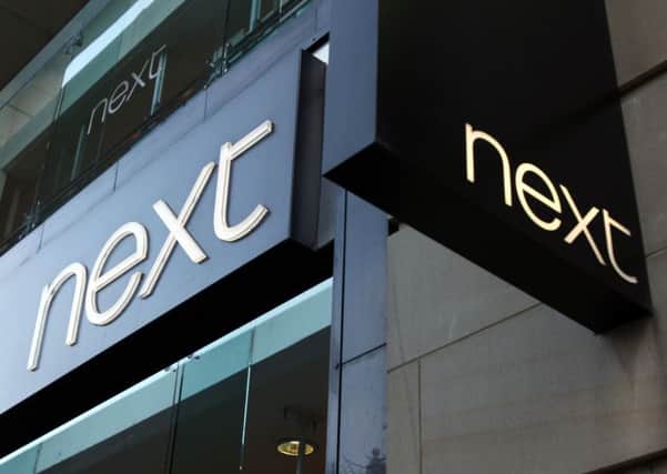 Next said its sales fell in the run-up to Christmas, sending its shares tumbling. Picture: Paul Faith/PA Wire