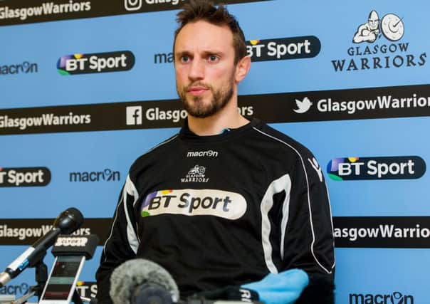 Glasgow assistant coach Mike Blair speaks to the press ahead of their Guinness Pro12 game against Cardiff Blues. Picture: SNS Group