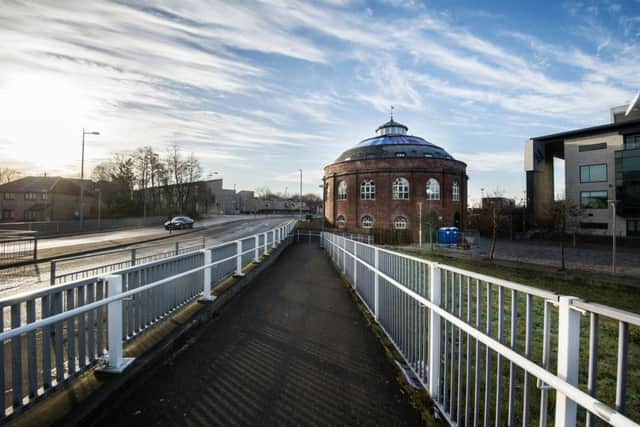 The South Rotunda, once surrounded by warehouses and dock workings, is now part of the Pacific Quay business park. Picture: John Devlin/TSPL