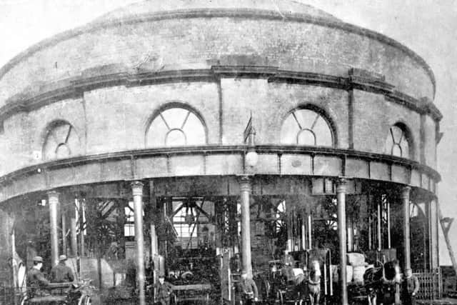 The South Rotunda in 1896, when it provided access to three tunnels under the Clyde for use by pedestrians and waggons. Picture: SWNS