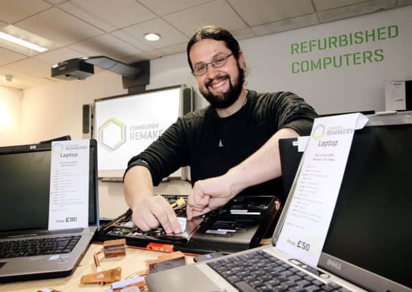 The Edinburgh Remakery's computer expert Sotiris Katsimbas. Picture: Iain McLean
