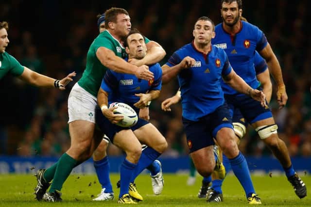 Jack McGrath's high tackle on Morgan Parra in Ireland v France at the World Cup last October is the kind of offence the law-makers are keen to lose from the sport. Picture: Laurence Griffiths/Getty Images