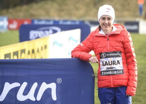 Laura Muir at Holyrood Park ahead of the  Great Edinburgh Cross Country. Picture: Greg Macvean