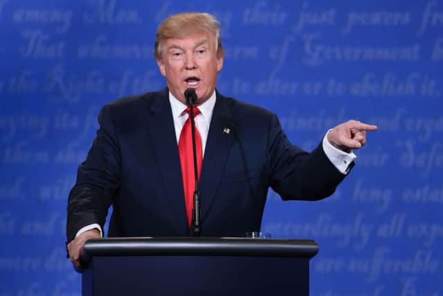 Donald Trump in the final presidential election debate in October. Picture: AFP/Getty Images