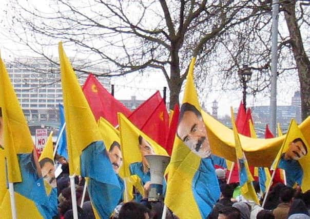 Supporters of the PKK demonstrate in London in 2003. Picture: Wikicommons