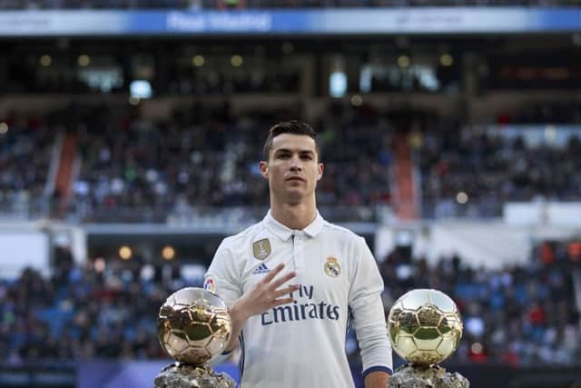 Cristiano Ronaldo of Real Madrid before the game. Picture Getty Images