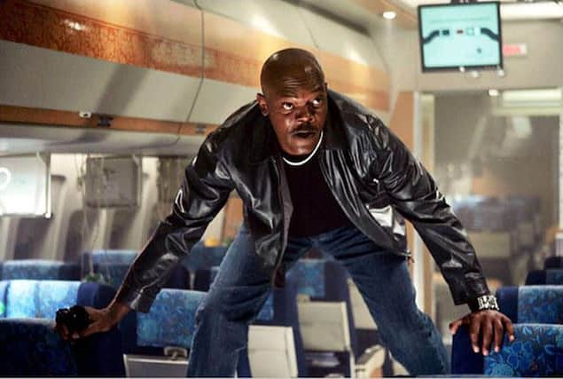 Samuel L Jackson in Snakes on a Plane (snakes not pictured). Picture: Contributed