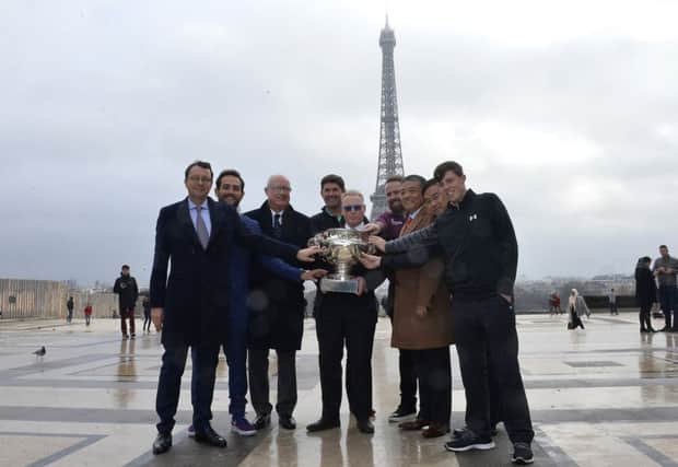 European Tour chief executive Keith Pelley was joined by players and officials at today's French Open sponsorship announcement in Paris. Picture: Getty Images