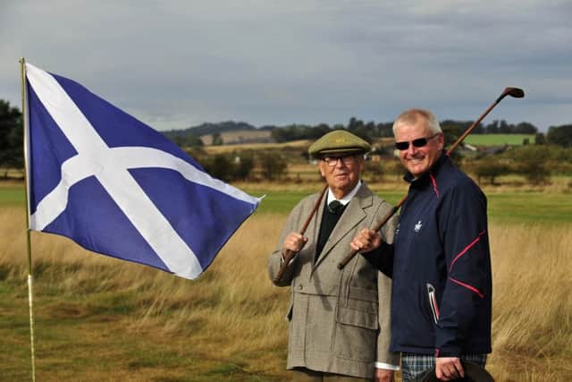 Chairman Lionel Freedman was delighted to attract Sandy Lyle to the World Hickory Open for a first visit at Panmure in 2014. Photography / ATIMAGES