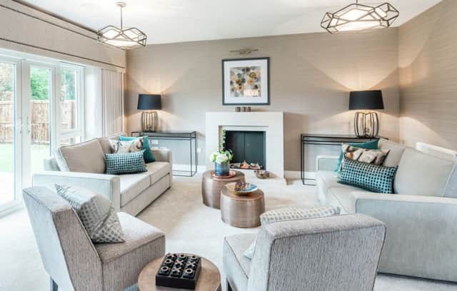 The showhome's sitting room at Rosegarth Wynd