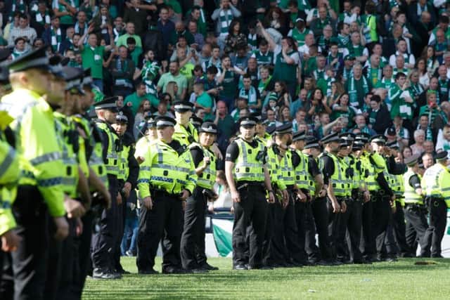 Crowd trouble marred the aftermath of last year's William Hill Scottish Cup final between Rangers and Hibernian. Picture: Robert Perry