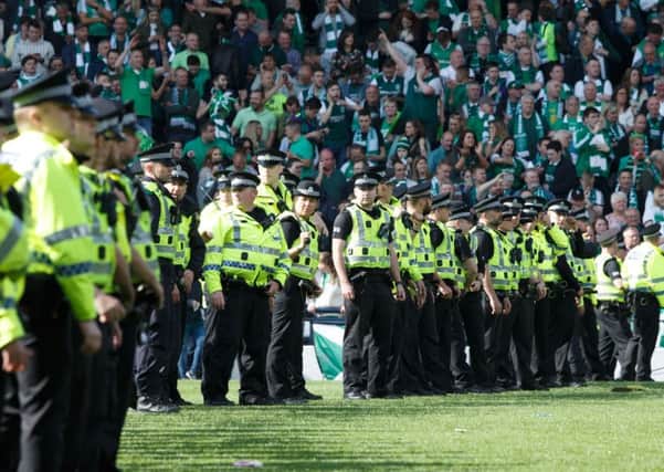 Crowd trouble marred the aftermath of last year's William Hill Scottish Cup final between Rangers and Hibernian.  Picture: Robert Perry