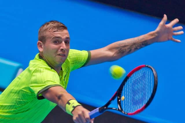 Dan Evans won in Sydney. Picture: AFP/Getty Images