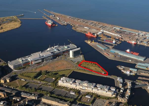 The Skyliner site, highlighted, is close to Ocean Terminal and the Scottish Government. Picture: Contributed