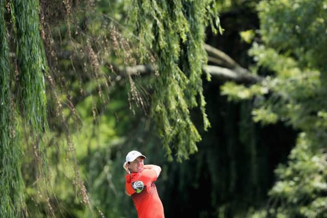 Rory McIlroy drives off at the eighth at Glendower in the opening round of the BMW SA Open. Picture: Getty Images