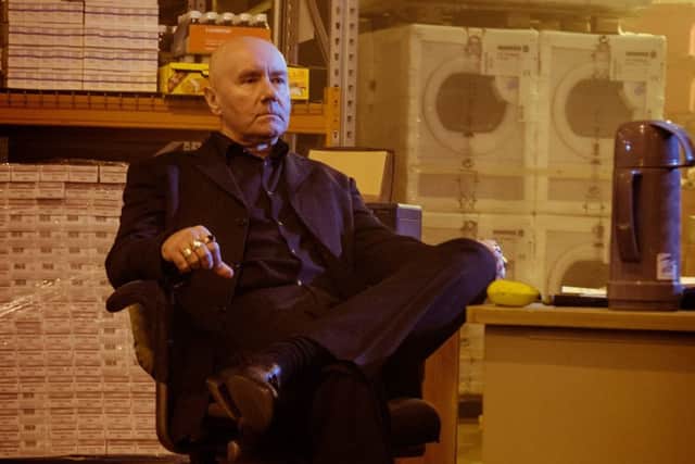 Mikey Forrester (Irvine Welsh) at his desk in the lock-up 

Trainspotting 
T2
