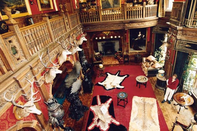 The Great Hall of Kinloch Castle, where much of its original contents lie intact. PIC Hamish Campbell/TSPL.