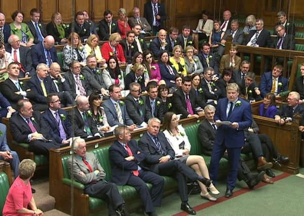 SNP MPs in the House of Commons chamber.