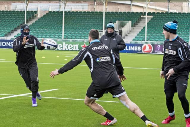 Glasgow Warriors are put through their paces at Scotstoun. Picture: Paul Devlin/SNS
