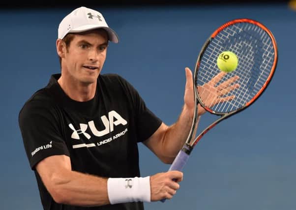 Andy Murray could meet Roger Federer, Stan Wawrinka and Novak Djokovic at the Australian Open. Picture: Paul Crock/AFP/Getty Images