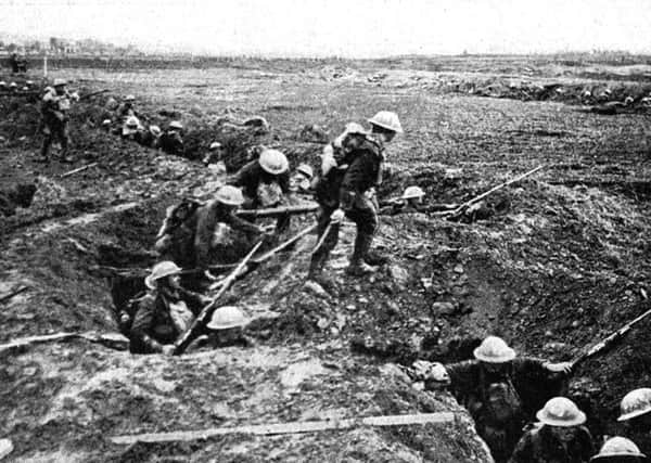 Arras men leaving the trenches