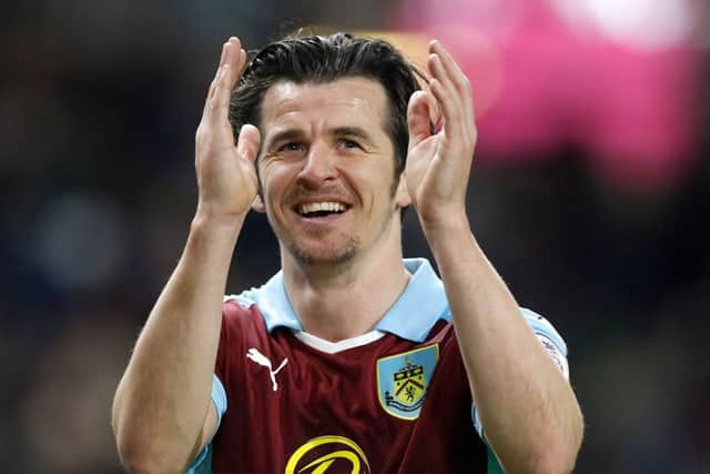 Burnley's Joey Barton applauds the fans after the final whistle. Picture: Martin Rickett/PA Wire